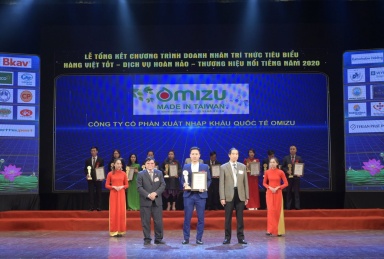 Omizu Đạt Top 50 Thương hiệu nổi tiếng Hàng đầu Việt Nam năm 2020